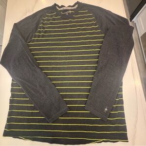 Smartwool Merino Wool Striped Long Sleeve Shirt Size XL